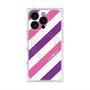 プレミアムスクエアケース with MagSafe［ Big Stripe - Purple × Pink ］