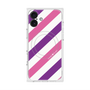 プレミアムスクエアケース with MagSafe［ Big Stripe - Purple × Pink ］