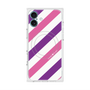プレミアムスクエアケース with MagSafe［ Big Stripe - Purple × Pink ］