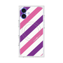 プレミアムスクエアケース with MagSafe［ Big Stripe - Purple × Pink ］