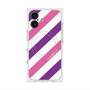 プレミアムスクエアケース with MagSafe［ Big Stripe - Purple × Pink ］