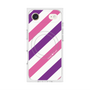 プレミアムスクエアケース with MagSafe［ Big Stripe - Purple × Pink ］