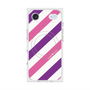 プレミアムスクエアケース with MagSafe［ Big Stripe - Purple × Pink ］