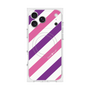 プレミアムスクエアケース with MagSafe［ Big Stripe - Purple × Pink ］
