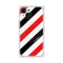 プレミアムスクエアケース with MagSafe［ Big Stripe - Red × Black ］