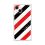 プレミアムスクエアケース with MagSafe［ Big Stripe - Red × Black ］