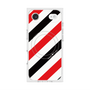 プレミアムスクエアケース with MagSafe［ Big Stripe - Red × Black ］