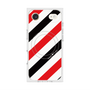 プレミアムスクエアケース with MagSafe［ Big Stripe - Red × Black ］