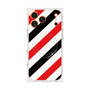 プレミアムスクエアケース with MagSafe［ Big Stripe - Red × Black ］