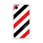 プレミアムスクエアケース with MagSafe［ Big Stripe - Red × Black ］