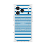 プレミアムスクエアケース with MagSafe［ Small Border - Blue ］