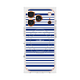 プレミアムスクエアケース with MagSafe［ Small Border - Navy ］