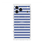 プレミアムスクエアケース with MagSafe［ Small Border - Navy ］