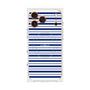 プレミアムスクエアケース with MagSafe［ Small Border - Navy ］