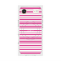 プレミアムスクエアケース with MagSafe［ Small Border - Pink ］