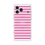 プレミアムスクエアケース with MagSafe［ Small Border - Pink ］