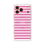 プレミアムスクエアケース with MagSafe［ Small Border - Pink ］