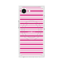 プレミアムスクエアケース with MagSafe［ Small Border - Pink ］