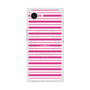プレミアムスクエアケース with MagSafe［ Small Border - Pink ］