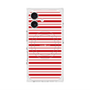 プレミアムスクエアケース with MagSafe［ Small Border - Red ］