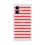 プレミアムスクエアケース with MagSafe［ Small Border - Red ］