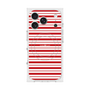 プレミアムスクエアケース with MagSafe［ Small Border - Red ］