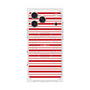 プレミアムスクエアケース with MagSafe［ Small Border - Red ］