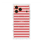 プレミアムスクエアケース with MagSafe［ Small Border - Red ］