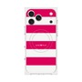 プレミアムスクエアケース with MagSafe［ Big Border - Pink ］