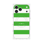 プレミアムスクエアケース with MagSafe［ Big Border - Green ］
