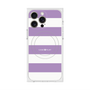 プレミアムスクエアケース with MagSafe［ Big Border - Purple ］