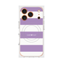 プレミアムスクエアケース with MagSafe［ Big Border - Purple ］