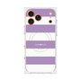 プレミアムスクエアケース with MagSafe［ Big Border - Purple ］