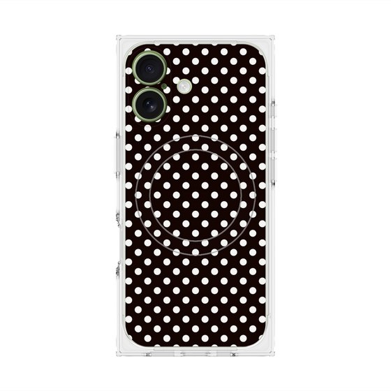 プレミアムスクエアケース with MagSafe［ Small Dot - Black ］