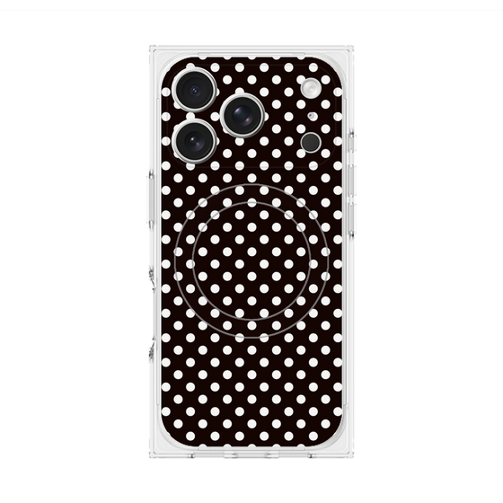 プレミアムスクエアケース with MagSafe［ Small Dot - Black ］