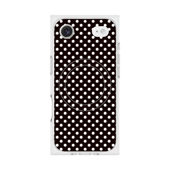 プレミアムスクエアケース with MagSafe［ Small Dot - Black ］