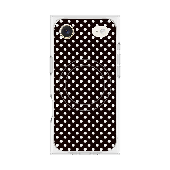 プレミアムスクエアケース with MagSafe［ Small Dot - Black ］
