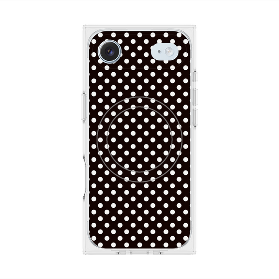 プレミアムスクエアケース with MagSafe［ Small Dot - Black ］