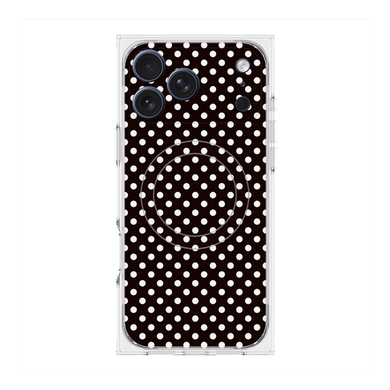 プレミアムスクエアケース with MagSafe［ Small Dot - Black ］