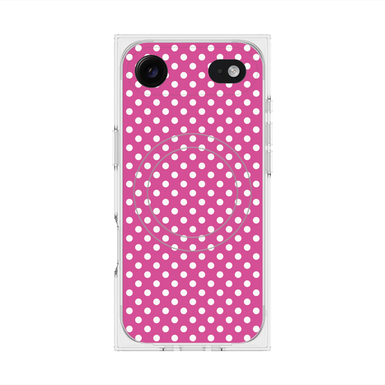 プレミアムスクエアケース with MagSafe［ Small Dot - Pink ］