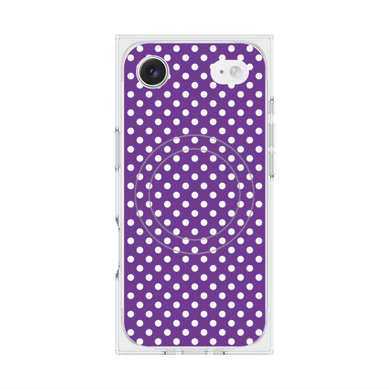 プレミアムスクエアケース with MagSafe［ Small Dot - Purple ］