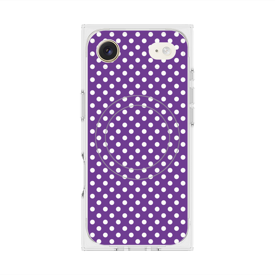 プレミアムスクエアケース with MagSafe［ Small Dot - Purple ］