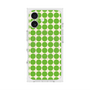 プレミアムスクエアケース with MagSafe［ Big Dot - Green ］