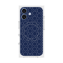 プレミアムスクエアケース with MagSafe［ Dot Circle - Navy ］