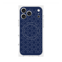プレミアムスクエアケース with MagSafe［ Dot Circle - Navy ］