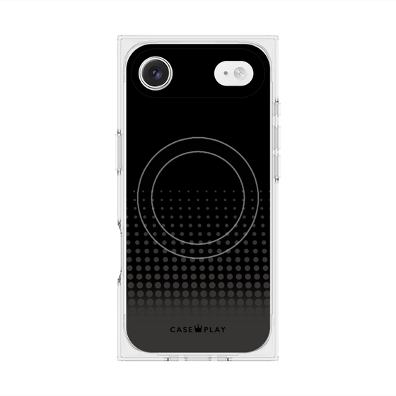プレミアムスクエアケース with MagSafe［ Dot Gradation - Black ］
