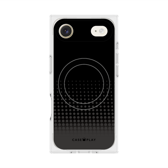 プレミアムスクエアケース with MagSafe［ Dot Gradation - Black ］