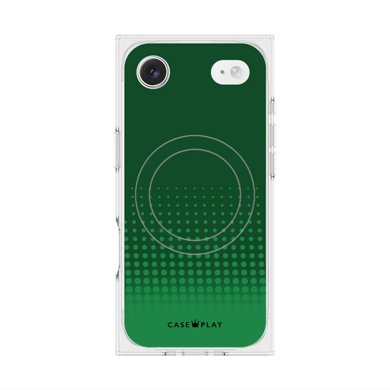 プレミアムスクエアケース with MagSafe［ Dot Gradation - Green ］