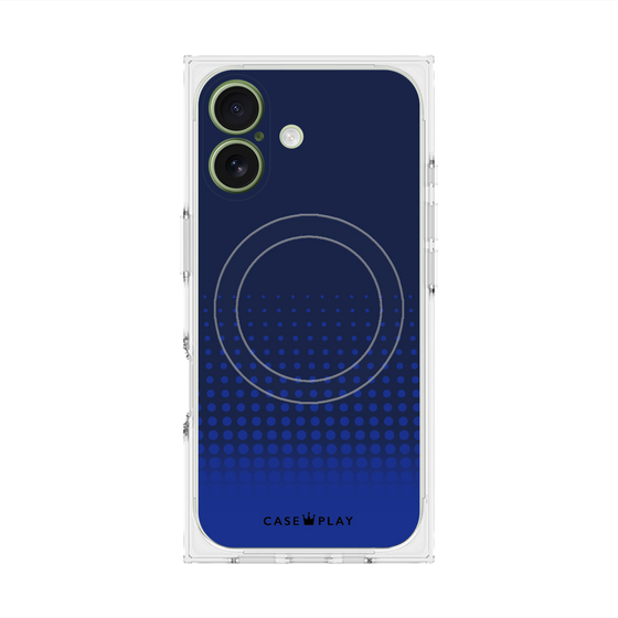 プレミアムスクエアケース with MagSafe［ Dot Gradation - Blue ］