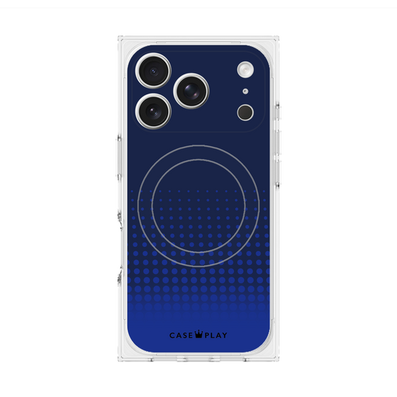 プレミアムスクエアケース with MagSafe［ Dot Gradation - Blue ］